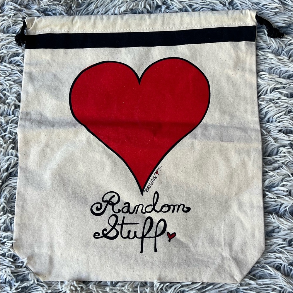 Brighton  Travel Bag  Draw Strings- 100% Cotton Heart